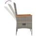 Set comedor jardín 9 pzas y cojines ratán sintético gris