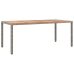 Set comedor jardín 7 pzas y cojines ratán sintético gris