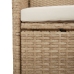 Set comedor de jardín 9 pzas con cojines ratán sintético beige