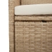 Set comedor de jardín 7 pzas con cojines ratán sintético beige