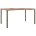 Set comedor jardín 7 pzas y cojines ratán sintético gris