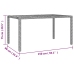 Set comedor jardín 7 pzas y cojines ratán sintético gris