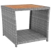 Juego muebles jardín 3 pzas madera acacia ratán sintético gris