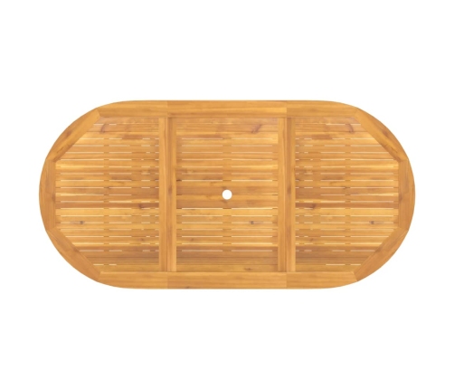 Mesa de jardín extensible madera maciza teca 110-160x80x75 cm