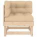 Sofá esquinero con cojines madera maciza de pino