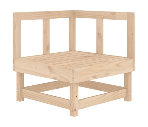 Sofá esquinero con cojines madera maciza de pino