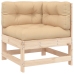 Sofá esquinero con cojines madera maciza de pino