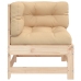 Sofá esquinero con cojines madera maciza de pino