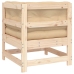 Sofá esquinero con cojines madera maciza de pino