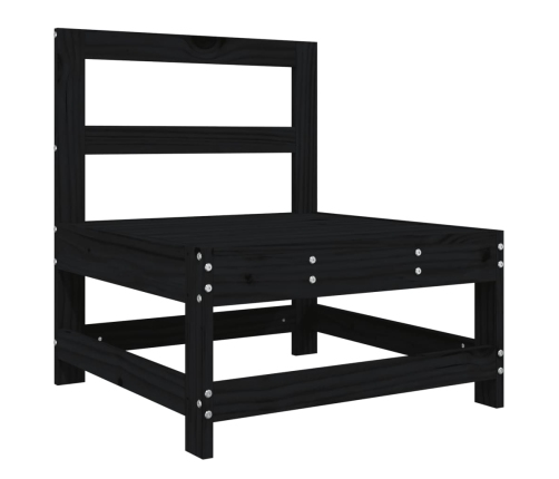 Sofá central con cojines madera maciza de pino negro