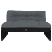 Sofá central madera maciza de pino negro 120x80 cm