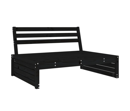 Sofá central madera maciza de pino negro 120x80 cm
