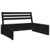 Sofá central madera maciza de pino negro 120x80 cm