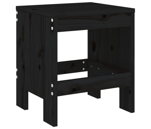 Mesa y sillas de jardín 3 piezas madera maciza de pino negro