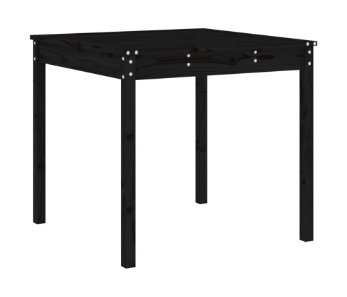 Mesa y sillas de jardín 3 piezas madera maciza de pino negro