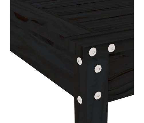Mesa y sillas de jardín 3 piezas madera maciza de pino negro