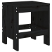 Juego de comedor de jardín 5 piezas madera maciza pino negro