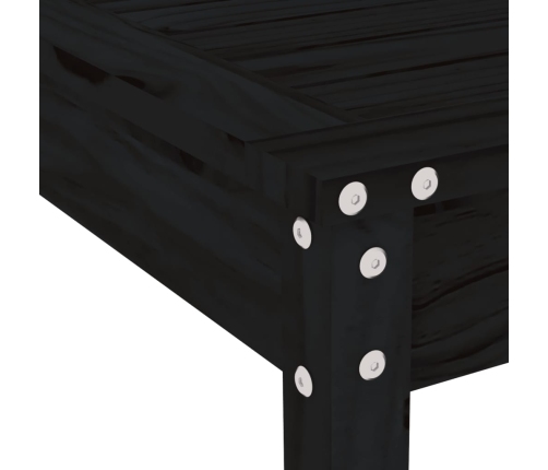 Juego de comedor de jardín 5 piezas madera maciza pino negro