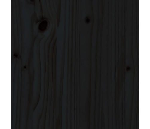 Juego de comedor de jardín 5 piezas madera maciza pino negro