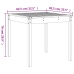 Juego de comedor de jardín 5 piezas madera maciza pino negro
