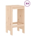 Set de mesa y taburetes altos jardín 5 pzas madera maciza pino