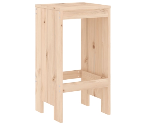 Set de mesa y taburetes altos jardín 5 pzas madera maciza pino