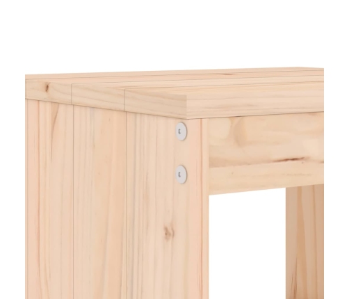 Set de mesa y taburetes altos jardín 5 pzas madera maciza pino