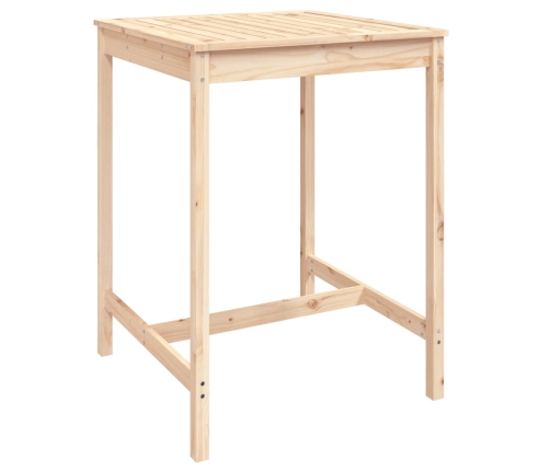 Set de mesa y taburetes altos jardín 5 pzas madera maciza pino
