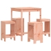 Mesa alta y taburetes de jardín 5 piezas madera maciza Douglas