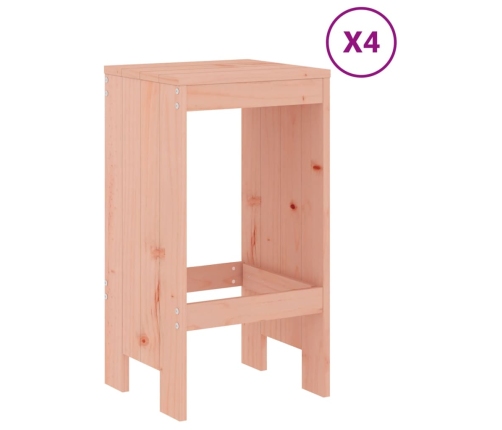 Mesa alta y taburetes de jardín 5 piezas madera maciza Douglas