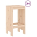 Set de mesa y taburetes altos jardín 5 pzas madera maciza pino
