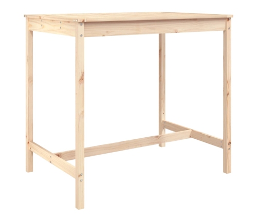 Set de mesa y taburetes altos jardín 5 pzas madera maciza pino