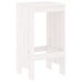 Set de mesa y taburetes altos jardín 5 pzas madera pino blanco