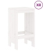 Mesa y taburetes altos jardín 9 pzas madera maciza pino blanco