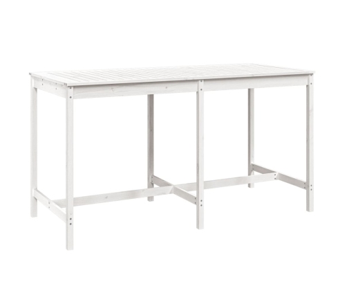 Mesa y taburetes altos jardín 9 pzas madera maciza pino blanco