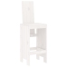 Set de mesa y taburetes altos jardín 3 pzas madera pino blanco