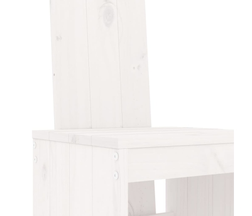 Set de mesa y taburetes altos jardín 3 pzas madera pino blanco