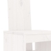 Set de mesa y taburetes altos jardín 3 pzas madera pino blanco