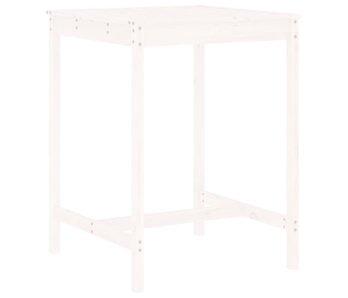 Set de mesa y taburetes altos jardín 3 pzas madera pino blanco