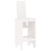 Set de mesa y taburetes altos jardín 5 pzas madera pino blanco