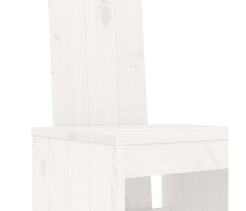Set de mesa y taburetes altos jardín 5 pzas madera pino blanco
