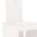 Set de mesa y taburetes altos jardín 5 pzas madera pino blanco