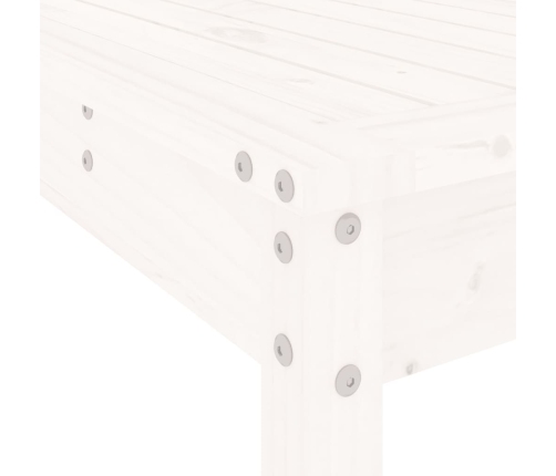 Set de mesa y taburetes altos jardín 5 pzas madera pino blanco