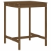 Mesa y taburetes altos de jardín 5 pzas madera pino marrón miel