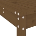 Mesa y taburetes altos de jardín 5 pzas madera pino marrón miel