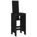 Set de mesa y taburetes altos jardín 5 piezas madera pino negro