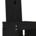 Set de mesa y taburetes altos jardín 5 piezas madera pino negro