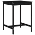 Set de mesa y taburetes altos jardín 5 piezas madera pino negro