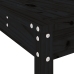 Set de mesa y taburetes altos jardín 5 piezas madera pino negro
