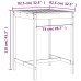 Set de mesa y taburetes altos jardín 5 piezas madera pino negro